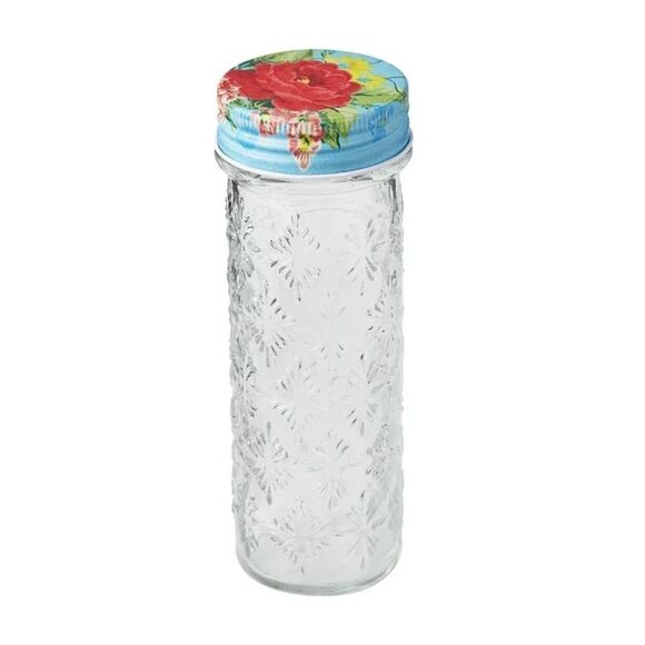 š¦ New PioneerĀ Woman Sweet Rose Acacia Wood SpiceāRackāwithāGlassāJars - Picture 4 of 7
